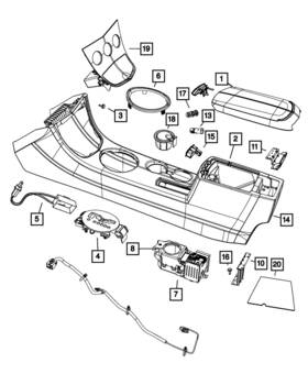 Mopar 1gm582d1ab Genuine Floor Console