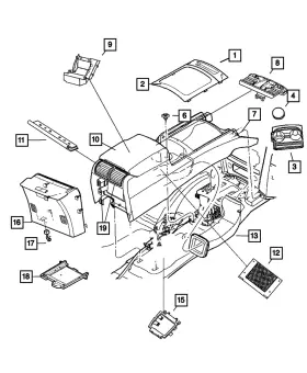 1pb741dvaa Mopar Genuine Air Conditioning And Heater Outlet
