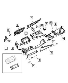 1tl281d3aa Mopar Genuine Console End Cap
