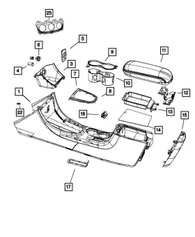 1vv18dx9ac Mopar Genuine Floor Console