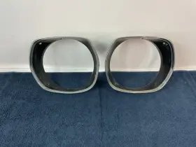 3573240 Mopar 72 73 74 Plymouth Barracuda Cuda Original Headlight Headlamp Trim Bezels