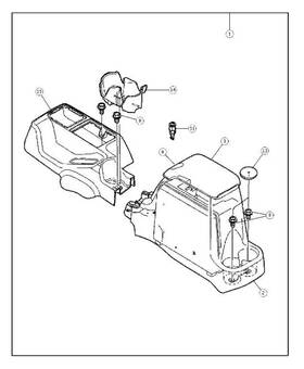 Mopar 5jp65xdvad Genuine Floor Console