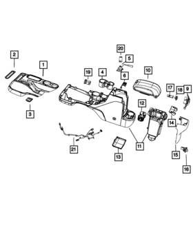 Mopar 5md98dx9aa Genuine Console End Cap