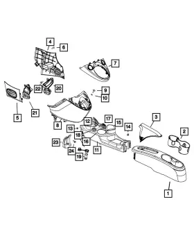 5rd48jd7af Mopar Genuine Floor Console