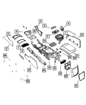 Mopar 5rm781s9ab Genuine Console Armrest