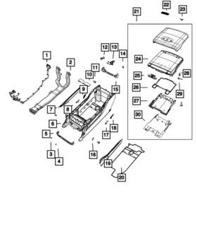 Mopar 5ym331x5ag Genuine Console Armrest