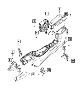 5zk071x9ab Mopar New Genuine Armrest Console 2018-2021 Oe