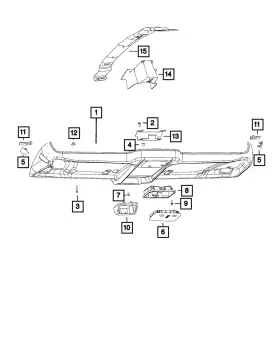 68199239aa Mopar Genuine - Rail