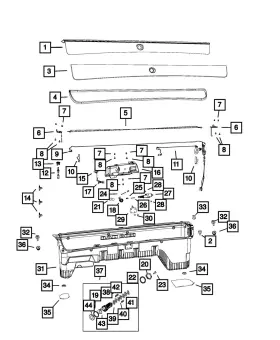 68204481aa Mopar Genuine Storage Compartment Hinge Left