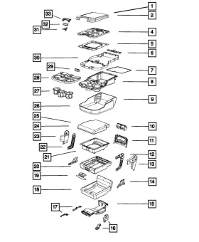 68206373aa Mopar Genuine Storage Bin Lid