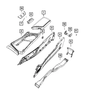 68218356ab Mopar Genuine Floor Console Bracket