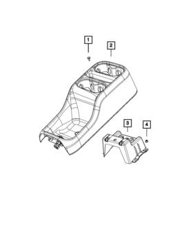 Mopar 68230636aa Genuine Floor Console Bracket