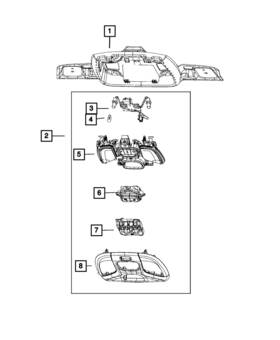 Mopar 68257303aa Genuine Overhead Console Wiring