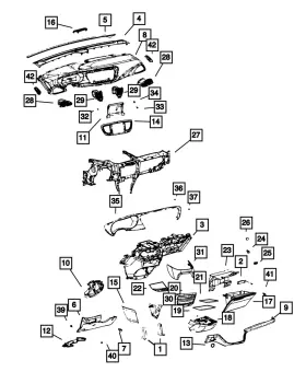 68312954aa Mopar Genuine Console Mat