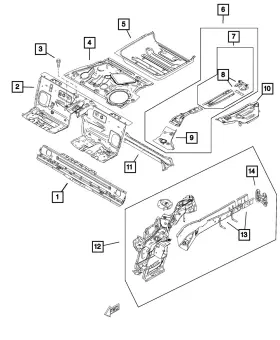68313336aa Mopar Genuine Upper Frame Rail - Panel