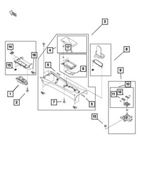 Mopar 68315420aa Genuine Console Bracket