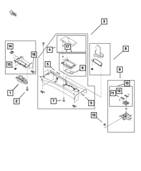 68315420aa Mopar Genuine Console Bracket