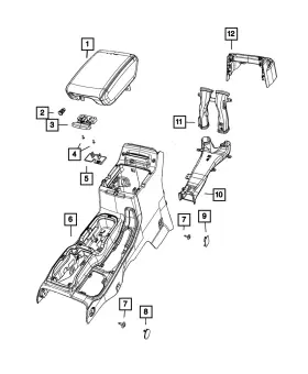 68470797aa Mopar Genuine Armrest Lid Latch
