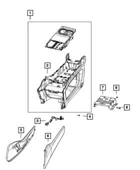 68480896ac Mopar Genuine Console Bracket