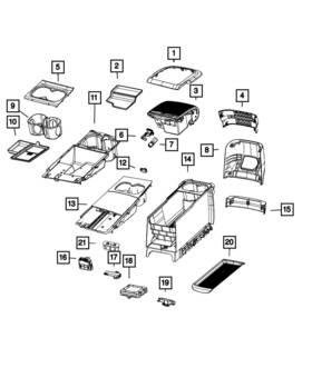 Mopar 68530293aa Genuine Floor Console Mat