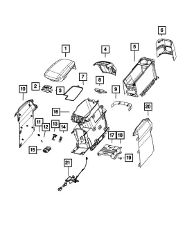 68530315aa Mopar Genuine Center Console Reinforcement