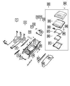 Mopar 6eg602c5ac Genuine Console Panel Right