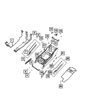 6qe22tx7aa Mopar Genuine Floor Console Panel