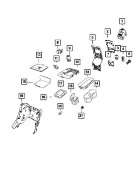 Mopar 6wj69dx9ab Genuine Cup Holder Liner