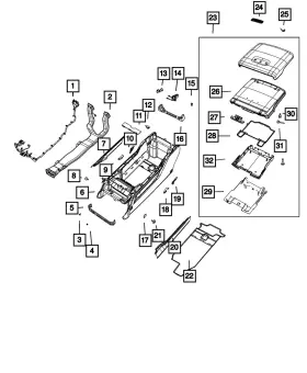 6wt90tx7aa Mopar Genuine Console Armrest