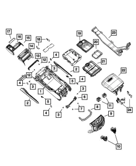 6ys381n8aa Mopar Genuine Console End Cap