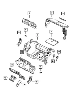 7jj38tx7ab Mopar Genuine Storage Bin Door