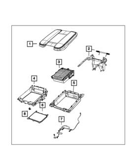 Mopar 7qx56wt5aa Genuine Armrest Bezel