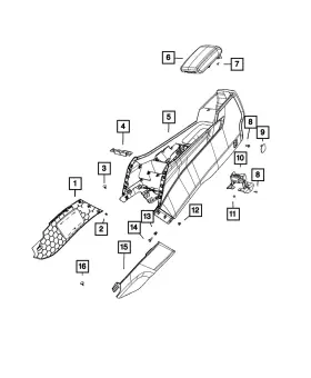 7ut831vxaa Mopar Genuine Console Armrest