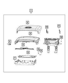 7zh962x7aa Mopar Genuine Console Armrest