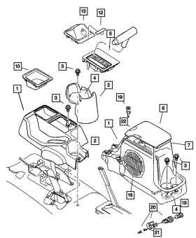 Ws46lazad Mopar Genuine Floor Console