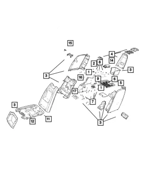 Yq031d5ag Mopar Genuine Floor Console