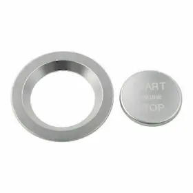 Moto Hij 550746190904 Silver Keyless Engine Push Start Button With Ring For Land Rover And Jaguar Ignition