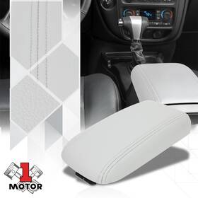 Motor-1 Mt1-5500yltz Center Console Arm Rest Lid Grey Leather Oe Style For 02-09 Trailblazer/bravada