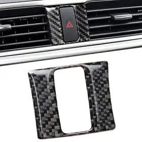 Motorshop168 550725241528 Carbon Fiber Interior Warning Lamp Button Trim Cover For Mazda 3 Axela 13-18