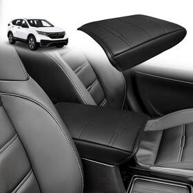 Muslogy Mus-acextra-080b Honda Crv 20172022 Center Console Armrest Cover Cushion Vegan Leather