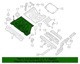 Nissan 74512-ja030 New Genuine Floor Re Front Oe 74512ja030
