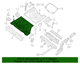 74512-ja030 Nissan New Genuine Floor Re Front Oe 74512ja030
