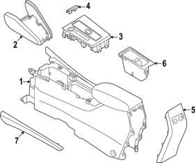 Nissan 96910-5r05a Genuine Console Assembly
