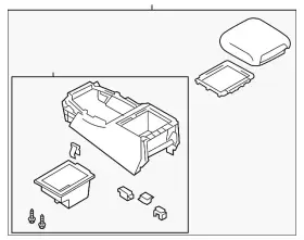 K6910-1a62b Nissan Genuine Console Assembly