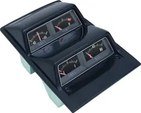 3952636 Oer 1968-74 Nova Ventura Gto Console Gauge Assembly Black Gauges Pre-assembled