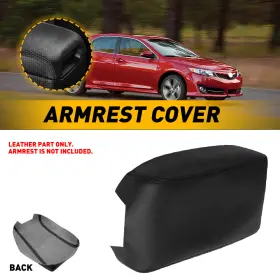Fsxp-camry-12-17b Oxilam Black Center Console Lid Armrest Cover Leather Fits For 2012-2017 Toyota Camry