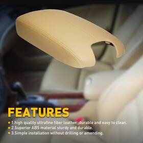 Oxilam Wwd-fzd-29413 For 2008-2012 Honda Accord Beige Center Console Lid Cover Leather