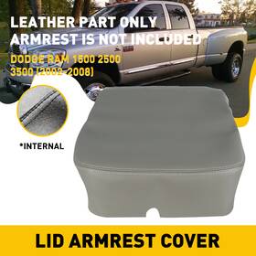 Oxilam Wwd-lrk-85561 For Dodge Ram 1500 2500 3500 2002-08 Armrest Center Console Lid Cover Skin Gray