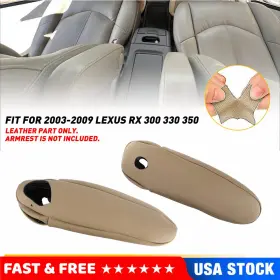 Zyfsp-rx-03-09 Oxilam 2x Leather Seat Armrest Cover Durable Fits Lexus Rx 300 330 350 2003-2009 Beige
