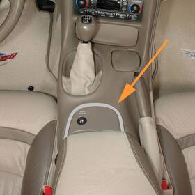 Performance Choice 666123358 1997-2004 C5 Corvette Center Console Arctic White Leather Welt Accent Cord Trim